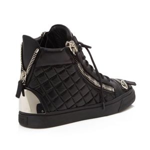 Giuseppe Zanotti Black leather quilted…